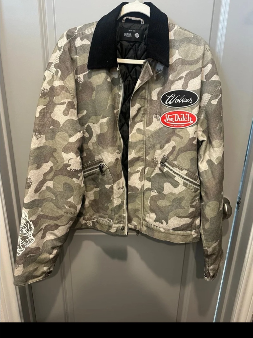DARC SPORTS X VON DUTCH COLLAB Wolves camo jacket